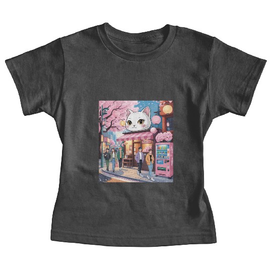 Tokyo Sakura Stroll – Cute Girl Under Cherry Bloss Baby Tees