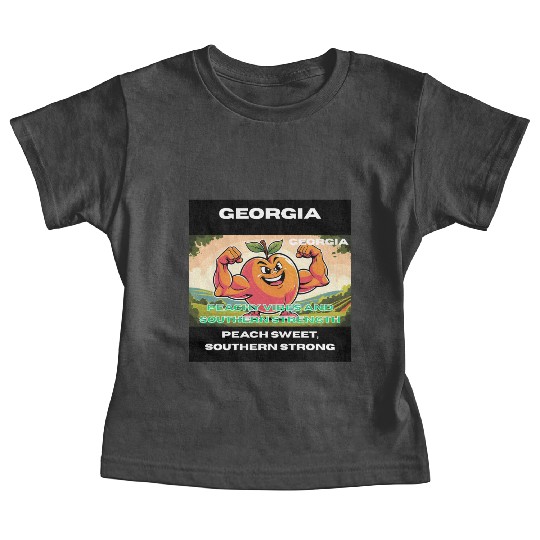 Georgia Peach State Art Baby Tees