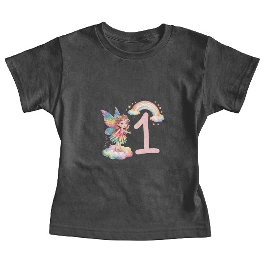 Magical Rainbow Fairy Elf 1st Birthday Girl Baby Tees