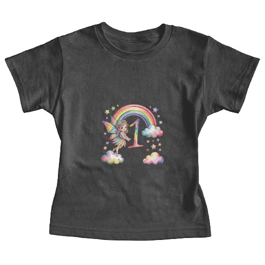 Magical Rainbow Fairy Elf 1st Birthday Girl Baby Tees