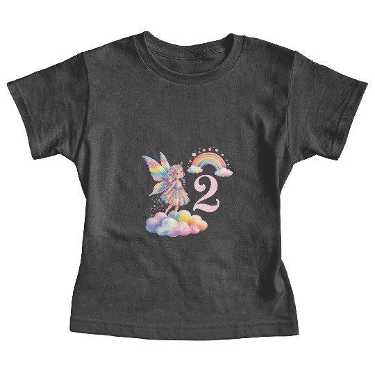 Magical Rainbow Fairy Elf 2nd Birthday Girl Baby Tees