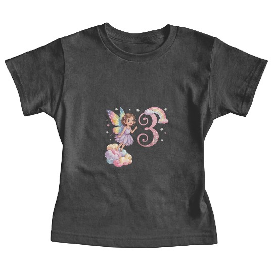 Magical Rainbow Fairy Elf 3nd Birthday Girl Baby Tees