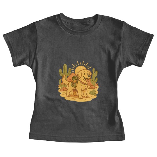 Golden Retriever Desert Hike Baby Tees