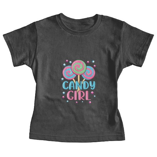 Cute Lollipop Candy Girl Design 01 Baby Tees