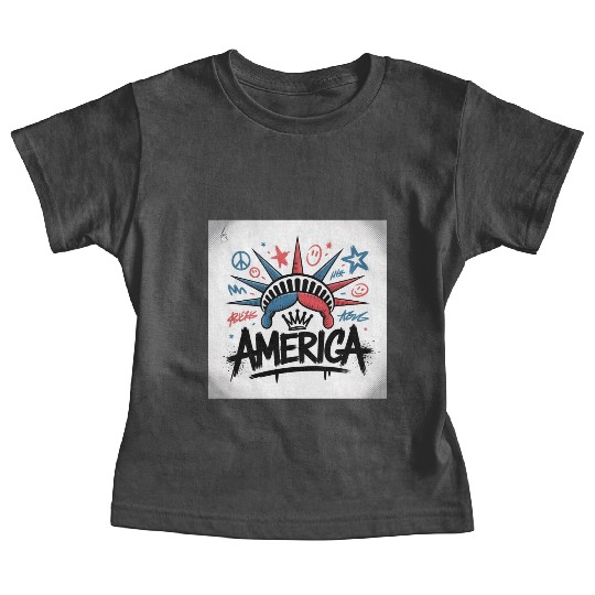 Statue of Liberty USA Graffiti Zero Limit Brand Baby Tees