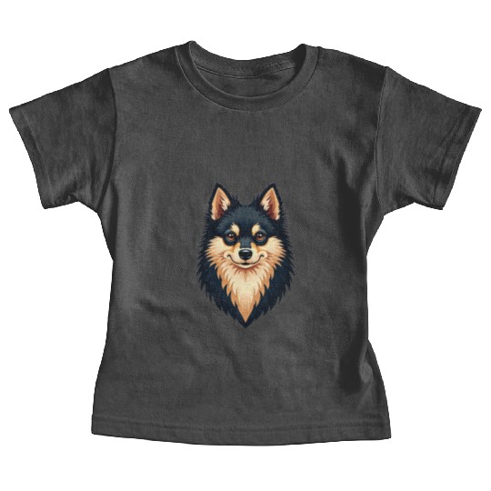 “Pomeranian” – Bold & Beautiful Dog Illustration Baby Tees