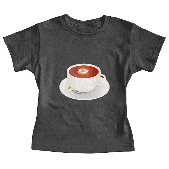 Chamomile tea motif with blossom in an elegant cup Baby Tees