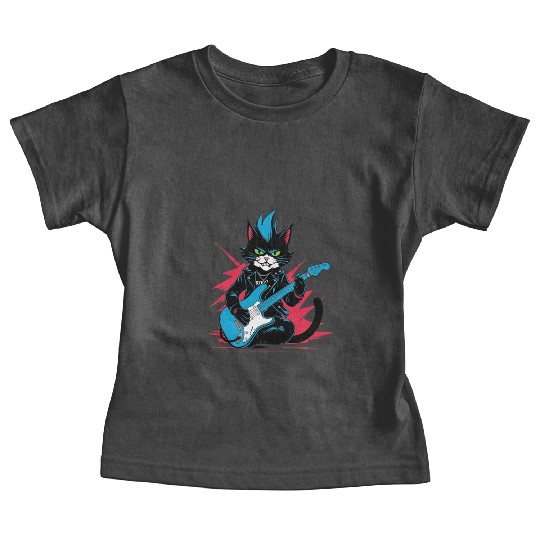 Rockstar Cat – Meow & Roll! Baby Tees