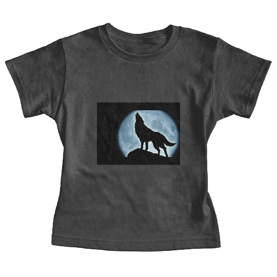 Wolf howling in the moonlight Baby Tees