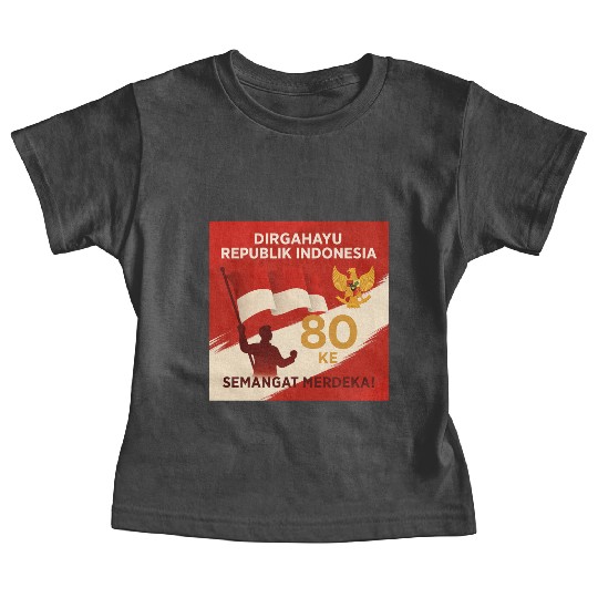Indonesian Independence 80th Anniversary Baby Tees