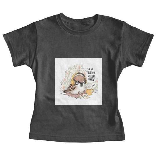 "Social Sparrow – Anxiety Parrow" Baby Tees