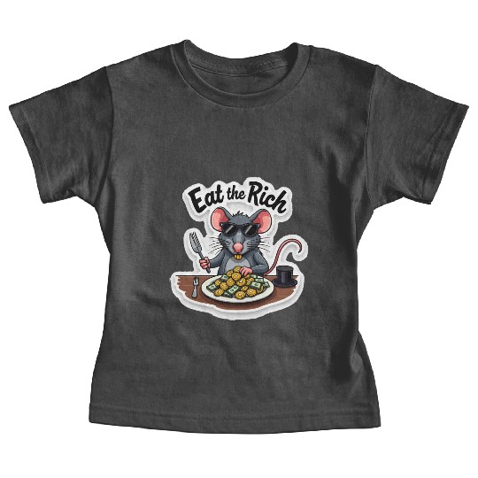 Eat the Rich Rat – Street Rebellion Baby Tees