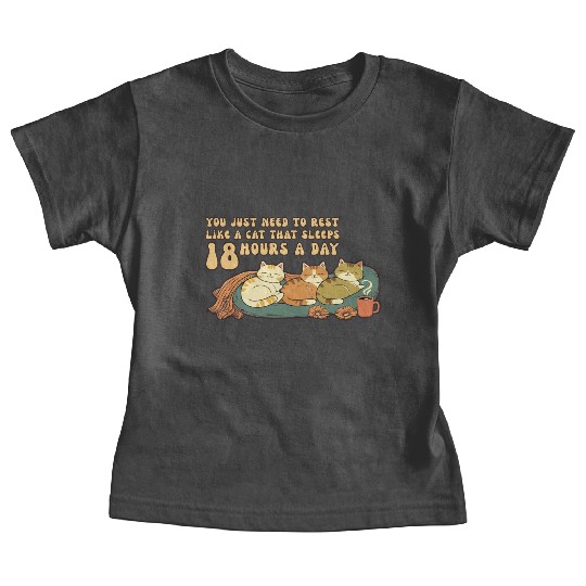 Relaxing Cat Nap Quote Design Baby Tees