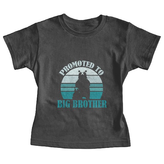 Promoted to Big Brother Bear Design Kids Toddler Baby Tees