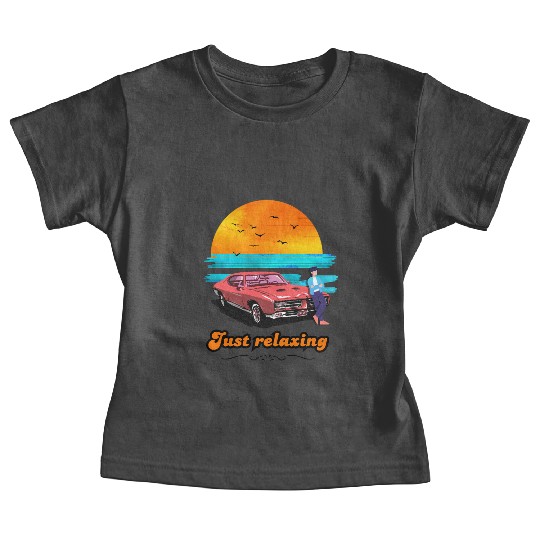 Just Relaxing – Vintage Sunset Car Vibes Baby Tees