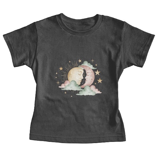Sun & Moon Embrace Baby Tees design