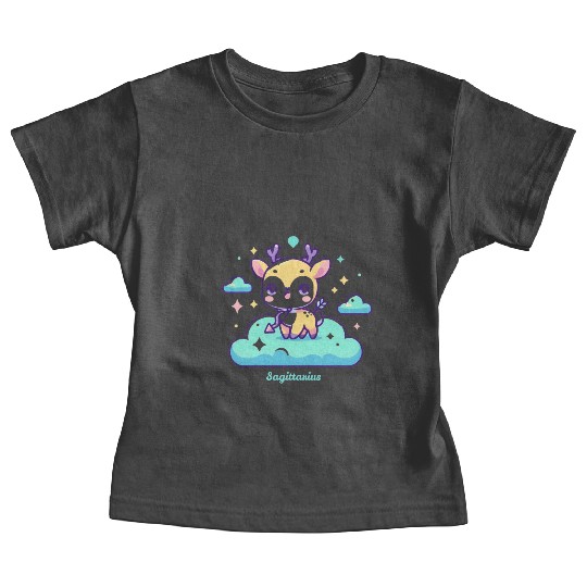 Whimsical Sagittarius Zodiac Deer Baby Tees