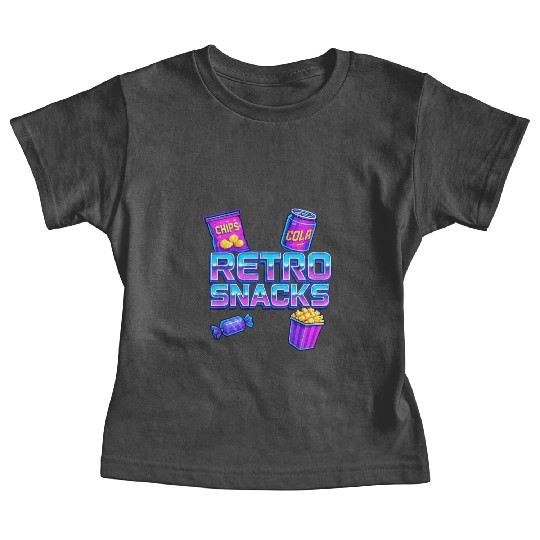 Retro Snack Neon Illustration Baby Tees