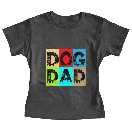 Dog Dad – Colorful Retro Pet Lover Design Baby Tees