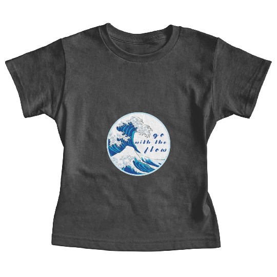Go with The Flow Japanese Kanagawa Wave Baby Tees