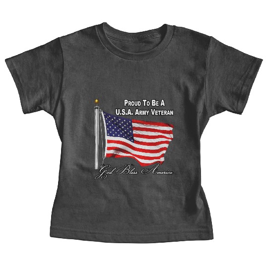 Proud To Be A US Army Veteran Baby Tees