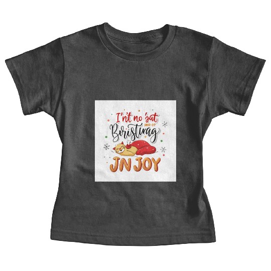 Festive Cat Joy Christmas Design Baby Tees