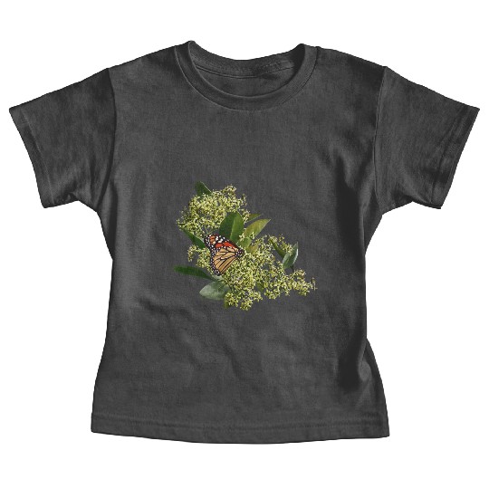 Monarch Butterfly on Euonymus Baby Tees