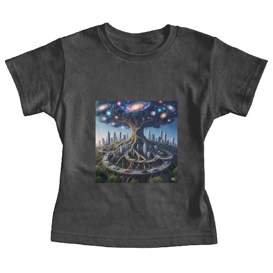 Celestial Urban Tree of the Cosmos Baby Tees
