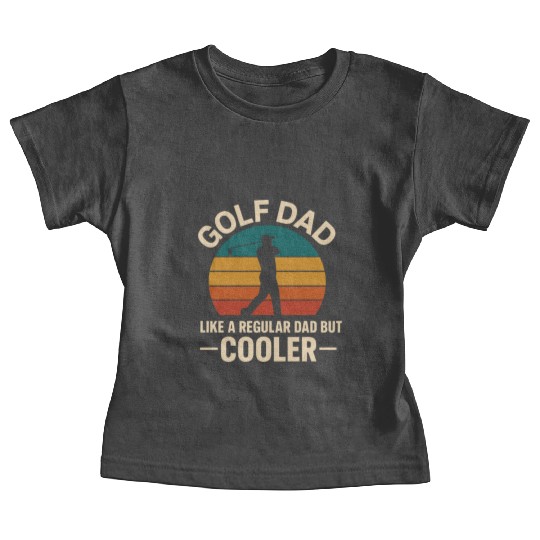 Golf Dad Sunset Silhouette Design Baby Tees
