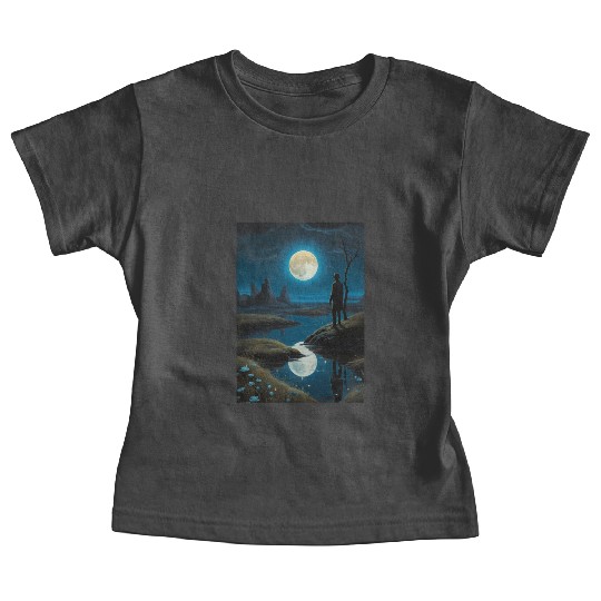 Mystic Night Under the Full Moon Baby Tees