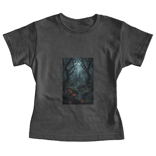 Enchanted Forest with Haunted Castle Baby Tees