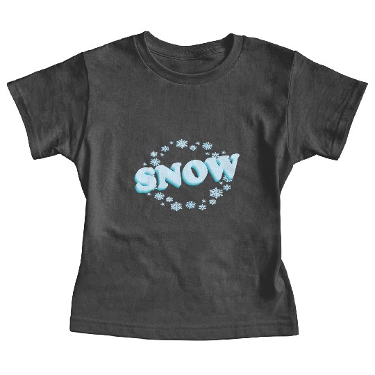Winter Snowflakes Typography Design Baby Tees