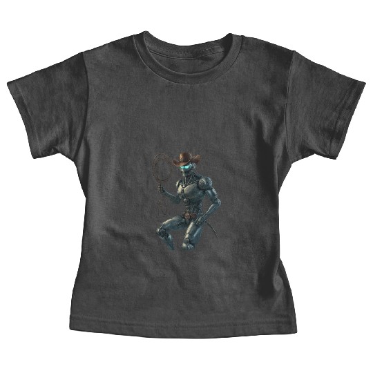 Robot Cowboy – Futuristic Sci-Fi Western Artwork Baby Tees