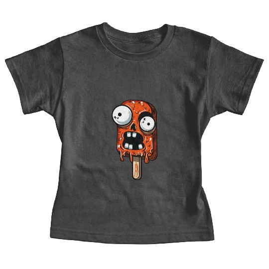 ice cream zombie 02 Orange grunge sour scream Pop Baby Tees
