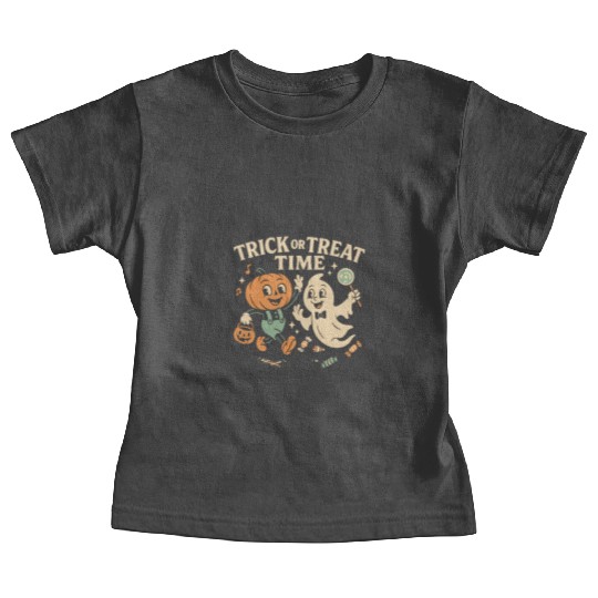 Halloween Pumpkin and Ghost Celebration Baby Tees