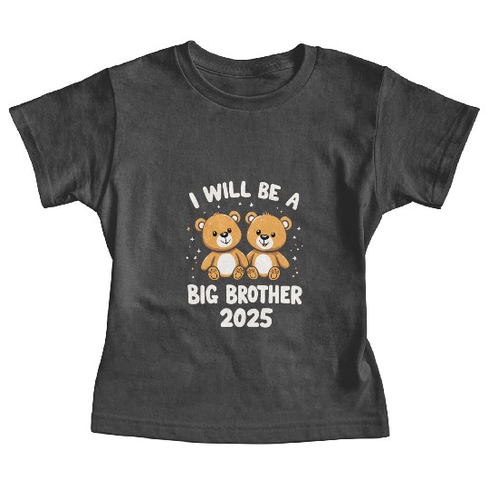 Teddy Bear Big Bro 2025 Baby Tees | Pregnancy Announceme