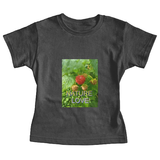 Vivid Raspberry and Greenery Nature Design Baby Tees