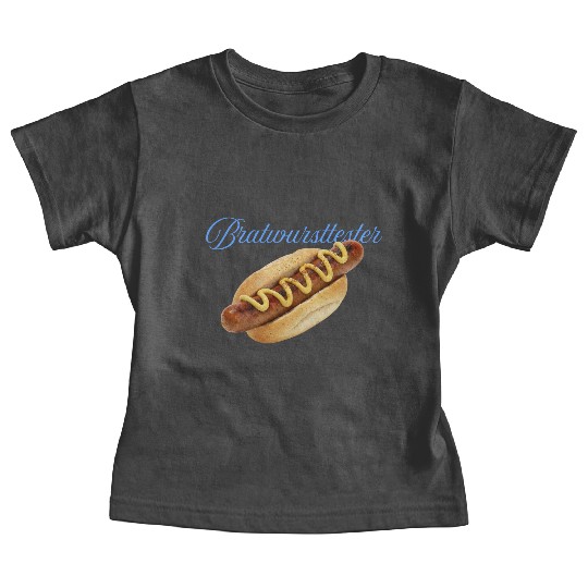 Hot Dog with Mustard Illustration Baby Tees