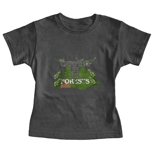 Camping in the Forest Nature Design Baby Tees