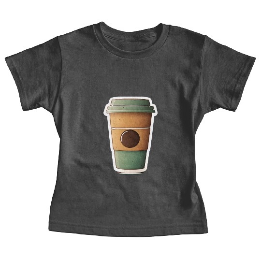 Coffee Cup with Eco-Friendly Green Lid Baby Tees