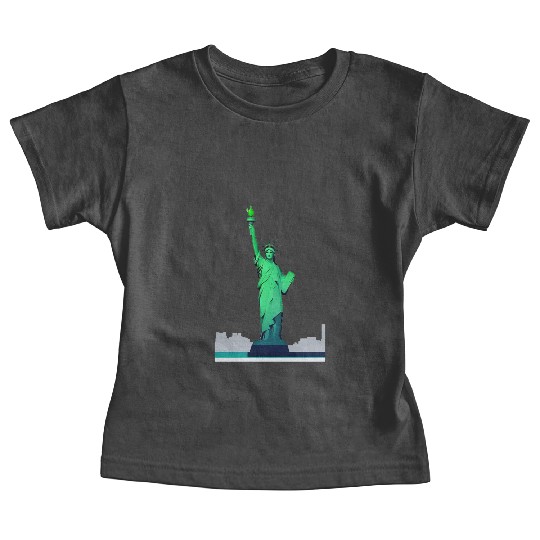 Modern Minimal Statue of Liberty – New York Icon Baby Tees