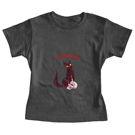 Cozy Gothic Cat Mom Baby Tees