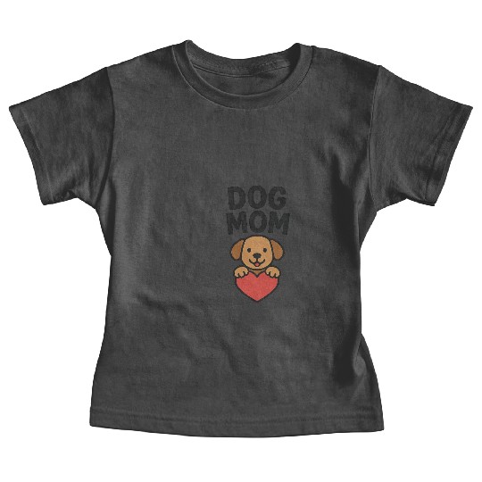 Dog Mom Heart Embrace Design Baby Tees