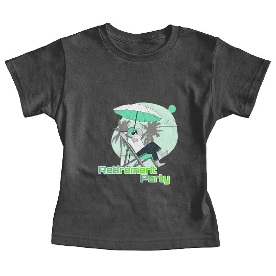 Relaxing Retirement Party Illustration Baby Tees