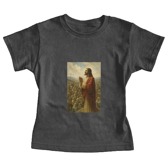 Praying Jesus Amidst Followers Baby Tees
