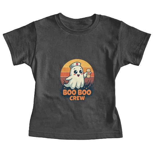 Halloween Boo Boo Crew Cute Ghost Nurse Doctor Baby Tees