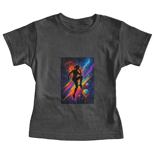 Celestial Storm Dance Silhouette Baby Tees