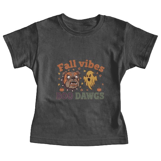 Fall vibes | Halloween Bulldog Ghost  Baby Tees