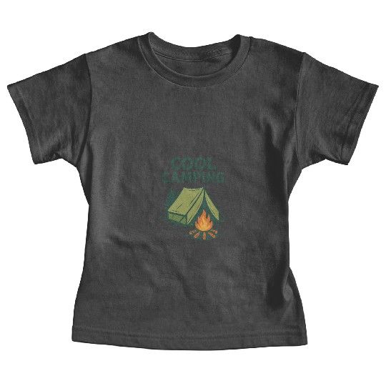 Cozy Camping Night Tent Design Baby Tees