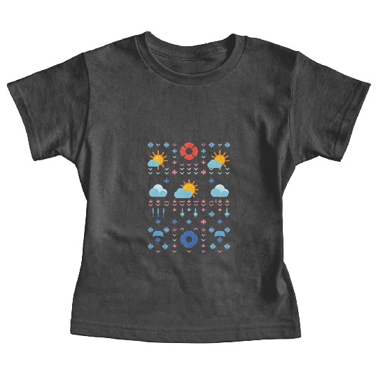 Celestial Weather Pattern Illustration Baby Tees